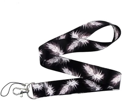 Travel Cords - Keycord Veren Zwart-Wit - stevig lanyard - sleutelhanger - sleutelkoord - met telefoonkoord - sleutels
