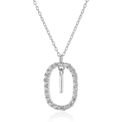925 Sterling Zilver Goud Helder Zirconium Cz Alfabet 26 Letters A -Z Hanger Lange Ketting Halsketting Dames Initiaal Choker Sieraden white