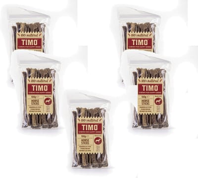 Timo Sticks 100 g - Hondensnacks - 5 x Paardenvlees