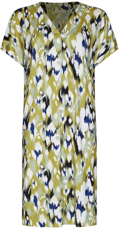Pastunette - Jurk - Tides - EcoVero Viscose - Korte mouw - Groen - Maat 36
