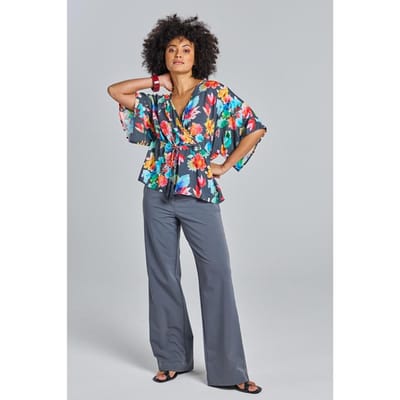 DIDI Dames Blouse Cruise Grey Poolparty print maat 34