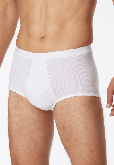 SCHIESSER Original Classics hoge slip (1-pack) - Doppelripp met gulp - wit
