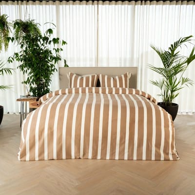 Kayori Dasshu Dekbedovertrek Katoensatijn - 240x200-220 +2 slopen - Lits-jumeaux - Taupe