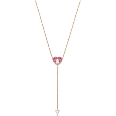Swarovski Idyllia Hyperbola Y Hanger Met Zirkonia Imitatie Kristal Roségoud Ketting Dames ketting 5683575 Shopping Bag white