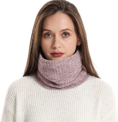 Warme Col Sjaal Roze - Zachte Fluffy voering - Dikke Hals Warmers - Deels katoen| Seizoen Herfst winter| Cadeaus | Teddy voering.