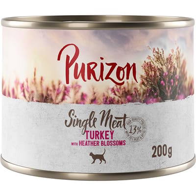Voordeelpakket: Purizon Single Meat 24 x 200 g - Kalkoen met heidebloemen