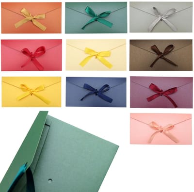 Dailygoods- Enveloppen Set van 10 - Vintage Enveloppen - Gekleurde Enveloppen - Kraftpapier - Cadeaukaarten - Afmetingen 220 x 110 mm - Cadeau-enveloppen