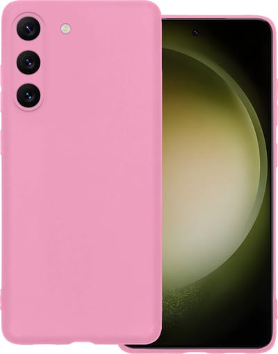 Hoesje Geschikt voor Samsung Galaxy S23 - Sterk & Shockproof - Hoes Cover - Siliconen Case - Lichtroze