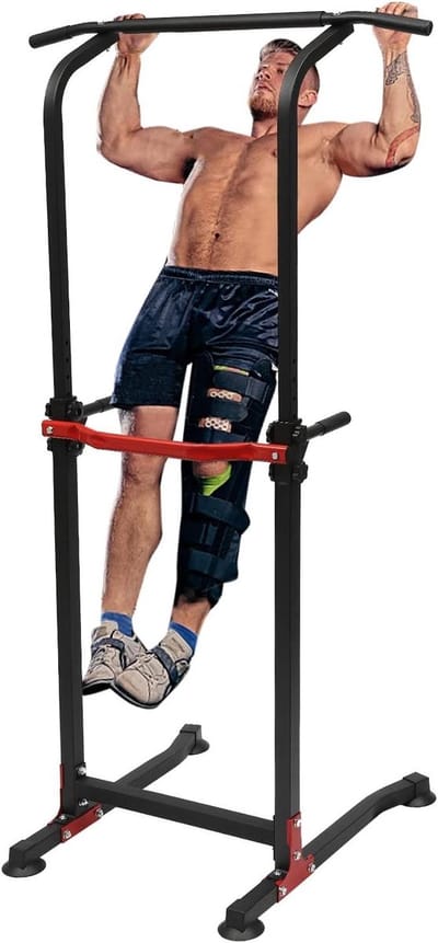 Krachtstation Dip Station - Fitness Toren Pull Up Bar - Kracht Training - In Hoogte Verstelbaar - 210 cm