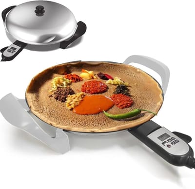 Elektrische Bakplaat - Platte Bakplaat Koekenpan - Pannenkoeken Bakken - Digitale Warmteregeling - N.v.t. - Zwart