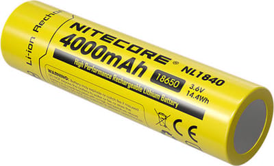 Nitecore NL1840 Oplaadbare 18650 Li-Ion batterij 4000mAh