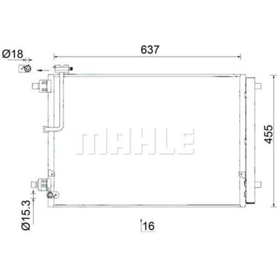 Condensator, airconditioner MAHLE AC 949 000S