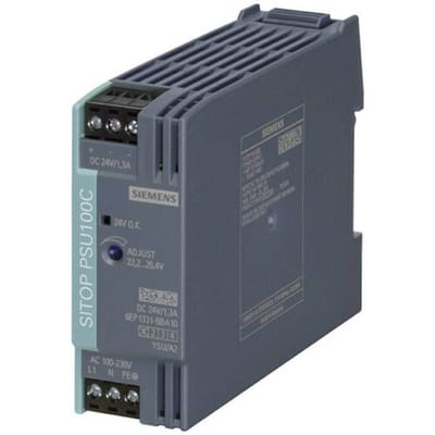 Siemens 6EP13315BA10 DIN-rail netvoeding 24 V/DC 1.3 A 30 W Aantal uitgangen:1 x Inhoud 1 stuk(s)