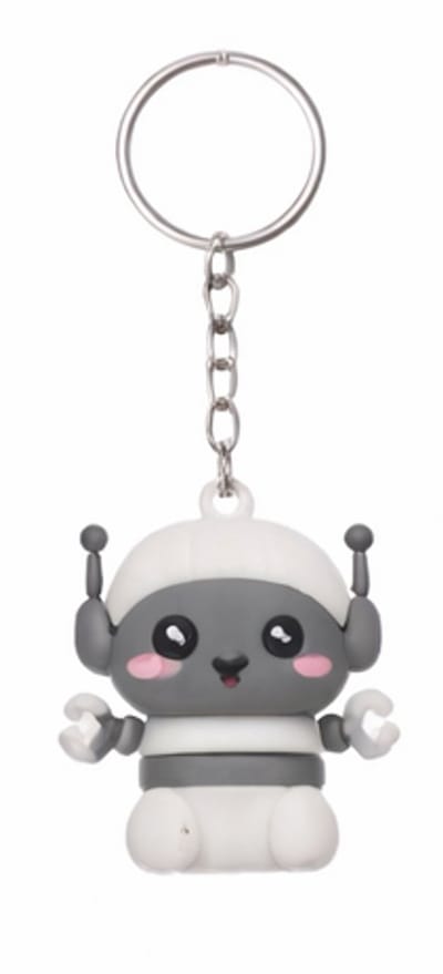 Kawaii Kuties 3D Keychain – Robot Zuri – Aesthetic Keychain Sleutelhanger 6 cm – Trendy Cadeau
