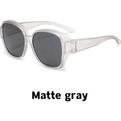 Ronde Zonnebril Cover Over Bril op Sterkte Vintage Mode Unisex Rijden Vissen Brillen Draagbaar UV-Bescherming uv protection lens