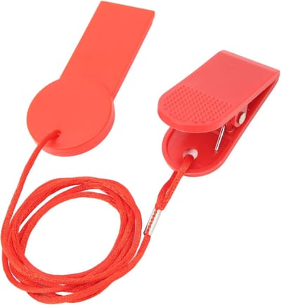 Loopband Veiligheidssleutel - Noodstop Schakelaar - Veilig Trainen - Automatische Bescherming - Compact Ontwerp - Rood