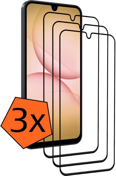 Screenprotector - 3 Stuks - Geschikt voor Samsung Galaxy A17 - Full Cover - Gehard Glas - Beschermglas - Tempered Glass - Screen Protector
