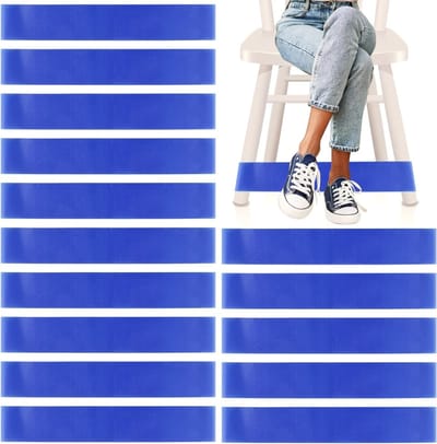 Set van 15 Kinder Stoelhoesjes met Elastische Bands voor Klaslokalen - Flexibele Pasvorm voor Stoelen en Tafels in Blauw