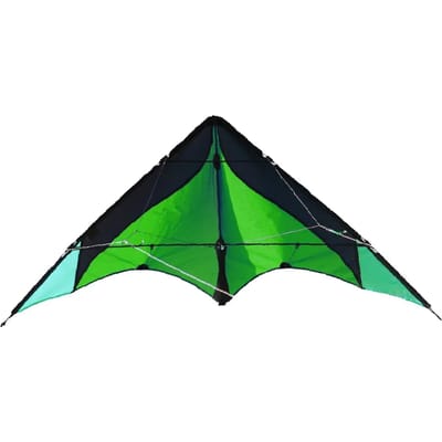 Elliot Tweelijnsstuntkite Delta Basic 117 Cm Groen/zwart