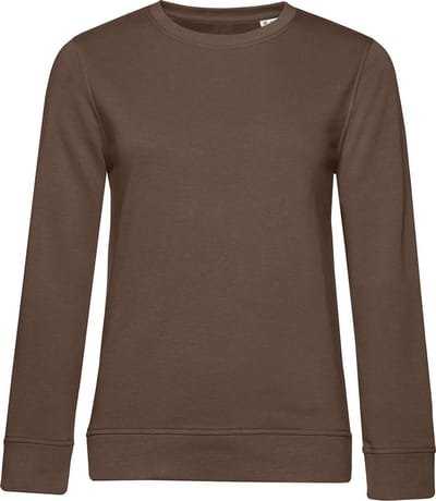 Organic Inspire Crew Neck Sweater Women B&C Collectie Mocha/Bruin maat S