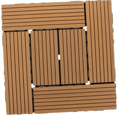 Terrastegels Houtlook - Vloerpanelen Buiten - Balkon Verfraaien - Weerbestendig Kliksysteem - 30x30 cm - Koffie
