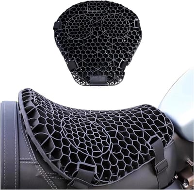 Motorfiets Zadelkussen - Gel Zadelhoes - Comfortabele Ritten - Schokabsorberend Ontwerp - Universeel - Zwart
