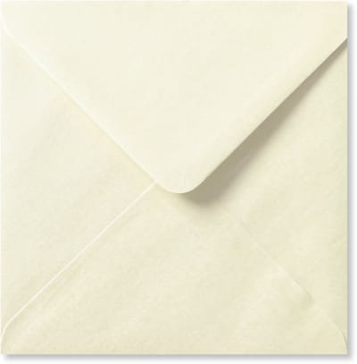 Cards & Crafts 50 Luxe metallic vierkante enveloppen - 14x14 - pearl ivory - 110grams - 140x140mm