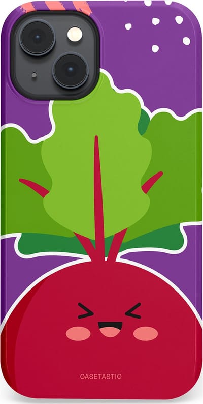 Casetastic Hoesje Geschikt voor Apple iPhone 14 Plus Magsafe - Stijlvolle Beschermende Duo-layer Case - Kawaii Groenten Look