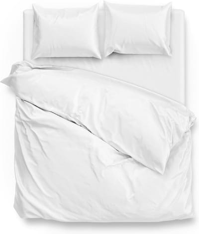 Zohome Satinado Dekbedovertrek - Lits-jumeaux - Katoensatijn - 240x200-220cm - Wit