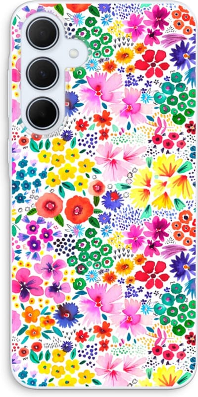Case Company® - Hoesje geschikt voor Samsung Galaxy A35 hoesje - Little Flowers - Soft Cover Telefoonhoesje - Bescherming aan alle Kanten en Schermrand