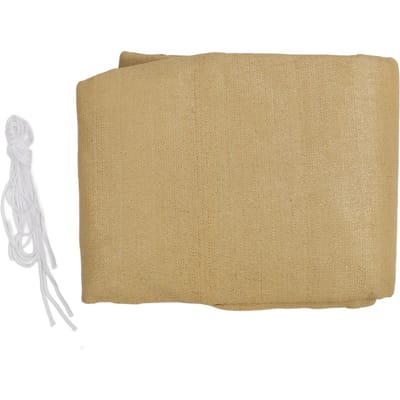 Voile d'ombrage extérieure 4x6m Beige Polyéthylène haute densité Rectangle Voile d'ombrage pour jardin beige