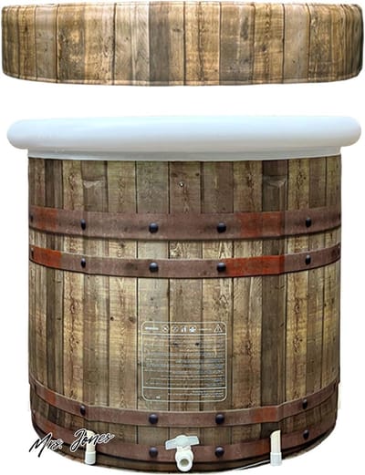 Mrs. Jones Opvouwbare ijsbad met afdekking - 80 x 75 cm - voor volwassenen - ijsbad vrijstaande - mobiele badkuip - ijsvat voor buiten - ijsbad douche - spa soaking douche .