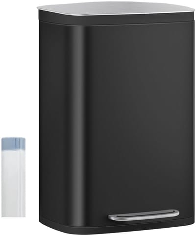 Grote RVS Keuken Prullenbak 50 Liter met Zachtsluitend Deksel en Uitneembare Binnenemmer