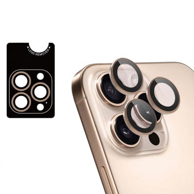 imoshion Camera Lens Protector - Geschikt geschikt voor Apple iPhone 16 Pro/ geschikt voor Apple iPhone 16 Pro Max - 2 Pack - Desert Titanium