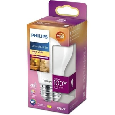 Philips LED 871951432411400 LED-lamp Energielabel D (A - G) E27 Peer 11.5 W = 100 W Warmwit (Ø x h) 60 mm x 108 mm Dimbaar (warmglow) 1 stuk(s)