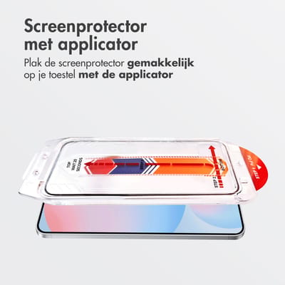 Accezz Screen Protector - Geschikt voor Samsung Galaxy S24 FE - Glas Screenprotector met Anti-dust Applicator