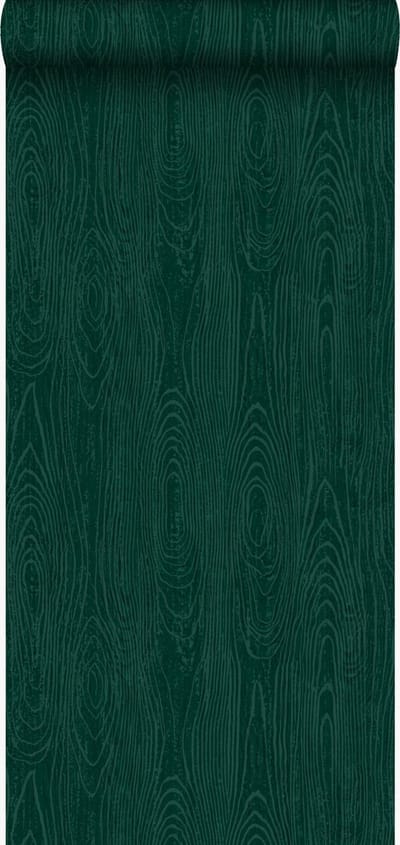 Origin Wallcoverings behang houten planken met nerf smaragd groen - 53 cm x 10.05 m - 347557