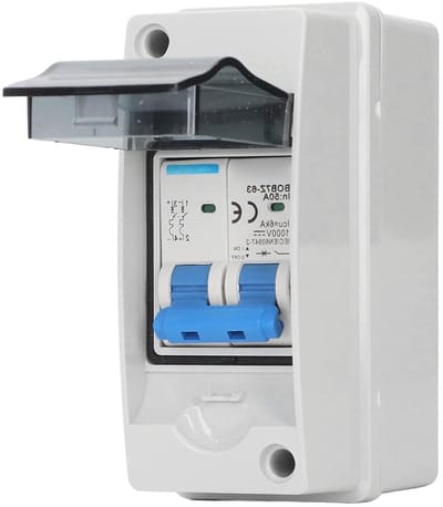 DC Stroomonderbreker - Zonne Scheider - Zonne-energie Systeem - IP65 Waterdicht - 50 Amp 1000V - Grijs