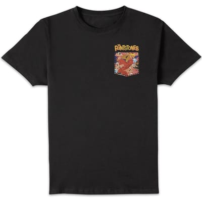 The Flintstones Pocket Pattern Men's T-Shirt - Black - S