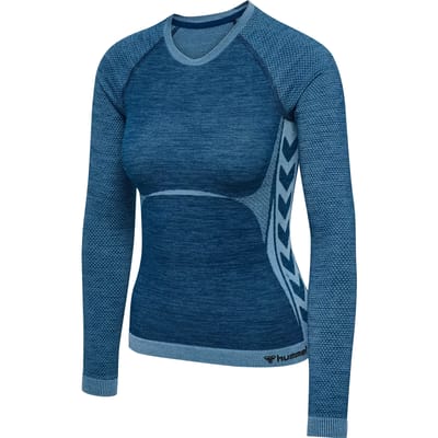 Naadloze lange mouw strakke top dames Hummel Clea