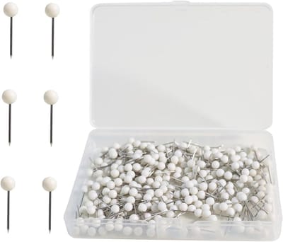 Ronde Kop Spijkers - Witte Tekenpinnen - Borden Bevestigen - Duurzaam Staal - 300 Stuks - Wit