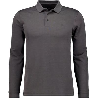 Ragman Polo Soft Knit Modern Fit Easy Care Antraciet / male