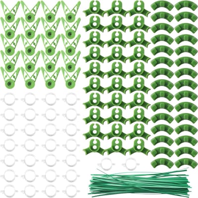 160 stuks plantenbuigers, 360° en 90° groeiaccessoires, verstelbare plantenclips, kunststof, lage stress trainingsclips, draagbaar boeket, clips voor wijnstok, bloemen, planten, training