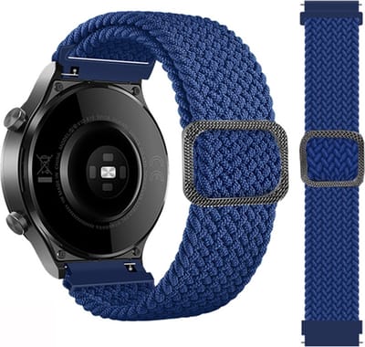 Nylon bandje - geschikt voor Garmin Fenix 3 / 5X / 5X Plus / 6X / 6X Pro / 7X / 7X Pro / 8 (51 mm) / Quatix 3 / 6X / Tactix (7) / Enduro (2) / Descent Mk1 / Mk2(i) / Mk3i 51 mm / D2 / Delta PX / Mach 1 Pro / Epix Pro Gen 2 51 mm - blauw