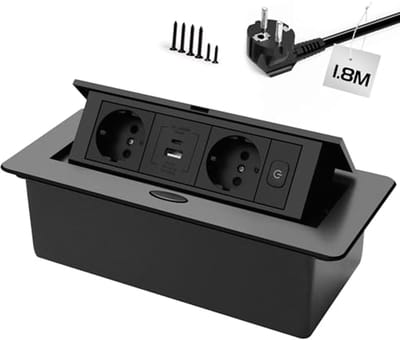 Inbouwbaar Stopcontact met USB-C en Snellaadfunctie