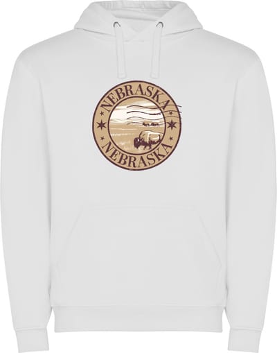 Witte Wanna have hoodie voor de echter Amerika / Verenigde Staten liefhebber Poststempel van de staat Nebraska Print Full Color Color merk Roly maat S