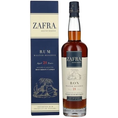 Zafra Ron Zafra Añejo 21 Años Ron Master Reserve 40% Vol. 0,7l in geschenkverpakking