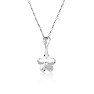 Montebello Ketting Beau BZ92 - 925 Zilver Gerhod. - Swarovski - Ø12mm - 40cm