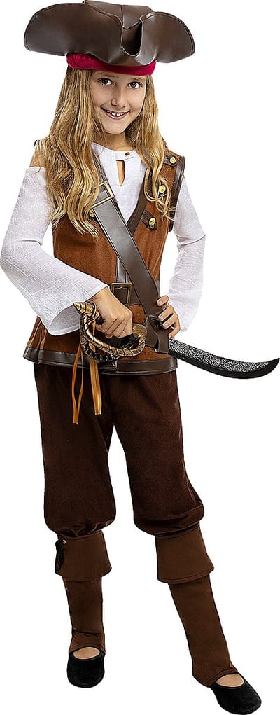 FUNIDELIA Piraten kostuum voor meisjes - Caribische Collectie - Maat: 97 - 104 cm