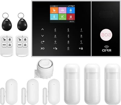 Draadloos Alarmsysteem - Slimme Beveiliging - Huis Beveiligen - Touchscreen Bediening - 25x25x25 mm - Wit